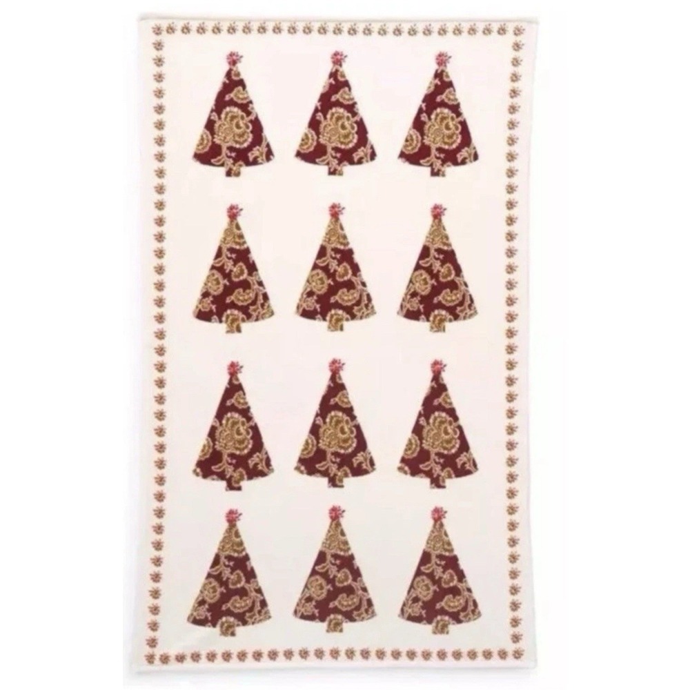 Vera Bradley Throw Blanket Holiday Tree Cottage Cream 80 X 50 inch NEW Sealed - Picture 1 of 5